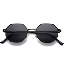Gafas de Sol PORADAY Retro Cuadradas Octágono de Metal Negras
