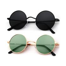 Gafas de Sol Redondas Polarizadas Retro de Metal KALIYADI UV400 47mm