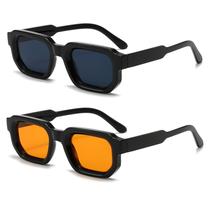 Gafas de Sol Retro Rectangulares SUNBSR para Hombre y Mujer en Negro Gafas de Sol Retro Rectangulares SUNBSR para Hombre y Mujer en Negro