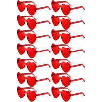 Gafas de Sol Rojas en Forma de Corazón para Mujer x14