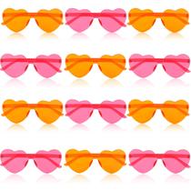 Gafas de sol SMAODSGN con forma de corazón en rosa/naranja para despedidas de soltera Gafas de sol SMAODSGN con forma de corazón en rosa/naranja para despedidas de soltera