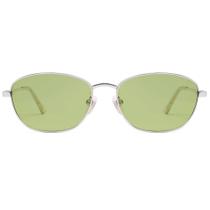 Gafas de sol SOJOS Retro Oval Polarizadas SJ1245 Plata/Verde Claro