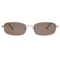 Gafas de Sol SOJOS Y2k Rectángulo Estrecho SJ1187 Plata/Marrón Gafas de Sol SOJOS Y2k Rectángulo Estrecho SJ1187 Plata/Marrón