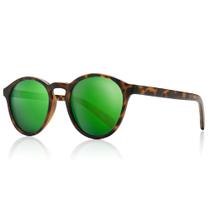 Gafas de Sol SUNGAIT K166 Polarizadas con Lentes Redondas Verdes de 138 mm