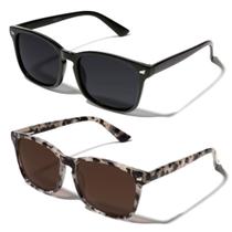 Gafas de Sol TIJN Polarizadas Clásicas Cuadradas UV400 Paquete de 2 Mármol Negro