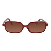 Gafas de Sol TIJN Retro Rectangulares para Mujer Rojo Oscuro