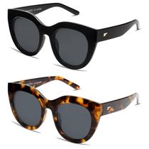 Gafas de sol VANLINKER grandes, gruesas, polarizadas, redondas con forma de ojo de gato x2
