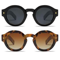 Gafas de Sol VANLINKER Vintage Redondas Polarizadas VL9743 Negro/Caramelo