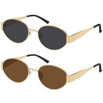 Gafas de Sol WOWSUN Ovaladas de Moda 2024 Retro UV400 Paquete de 2 para Mujer Gafas de Sol WOWSUN Ovaladas de Moda 2024 Retro UV400 Paquete de 2 para Mujer