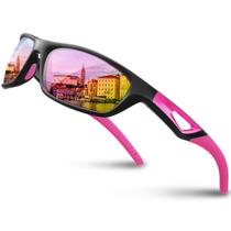 Gafas Deportivas RIVBOS RB831 Marco Negro/Lentes Rosas Unisex