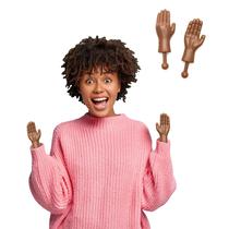 Gag Gifts BigMouth Inc Tiny Hands Dark Skin Tone Stick Puppets