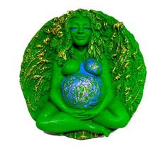 Gaia, a Mãe Terra - Placa de Parede Decorativa