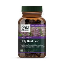 Gaia Herbs Holy Basil Leaf - Ajuda a sustentar uma mentalidade positiva e equilíbrio em tempos de estresse - uma erva ayurvédica adaptogênica - 120 Fito-cápsulas líquidas veganas (fornecimento de 60 dias)