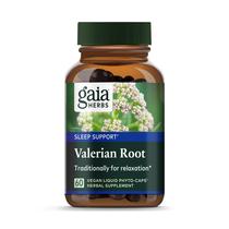Gaia Herbs Valerian Root - Suporte natural do sono para uma calma natural para ajudar a relaxar para preparar para o sono - com extrato raiz valeriana orgânica - 60 fito-cápsulas líquidas veganas (fornecimento de 30 dias)