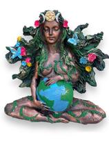 Gaia Mãe Terra enfeite decoração estátua mitologia grega Wicca em resina