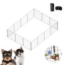 Gaiola 14 Telas Tela Aramada 60x60cm Cercado Pet Gato Coelho Porquinho Cachorro Montagem Modular Fácil