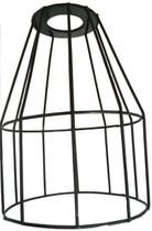 Gaiola Arame protetora de lâmpadas, Estilo Industrial retrô tamanho 17 x 12 cm cor preta p/ uso com soquetes rosca e porca Gaiola Arame protetora de lâmpadas, Estilo Industrial retrô tamanho 17 x 12 cm cor preta p/ uso com soquetes rosca e porca