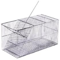 Gaiola Armadilha para Pegar Ratos e Capturar Roedores Filhotes em Aço Cor Cinza Contrerapet