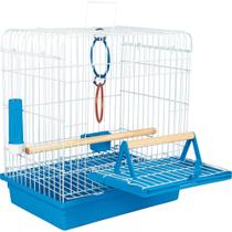 Gaiola Calopsita Júnior - Azul - A35,5xL37xC37cm + 45,5cm Janela Ref.746 Gaiola Calopsita Júnior - Azul - A35,5xL37xC37cm + 45,5cm Janela Ref.746