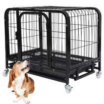 Gaiola Cao Pet Cachorro Gato Canil Pet Shop Bandeja Removivel Rodinhas Transporte Seguro Animal de Estimaçao Gaiola Cao Pet Cachorro Gato Canil Pet Shop Bandeja Removivel Rodinhas Transporte Seguro Animal de Estimaçao