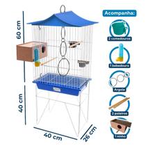 Gaiola Criadeira Agapornis Mini Viveiro Com Ninho E Acessórios P/ Pássaros Aves Completa Gaiola Criadeira Agapornis Mini Viveiro Com Ninho E Acessórios P/ Pássaros Aves Completa