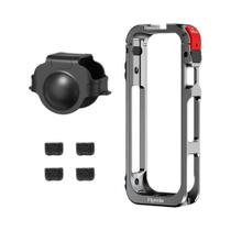 Gaiola De Alumínio Insta360 X5 Com Tampa De Lente De Silicone Acessórios Protetores Anti-queda Para Gaiola De Alumínio Insta360 X5 Com Tampa De Lente De Silicone Acessórios Protetores Anti-queda Para