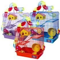 Gaiola De Hamster Com Casa Grande 3 Andares Tubo + Bebedouro - Jelplast