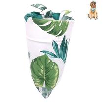 Gaiola de pássaro banhos de pássaros 2pcs lenço triangular para cães de estimação flamingo tropical wind series lenço de toalha de saliva tamanho: s verde escuro