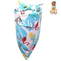 Gaiola de pássaro banhos de pássaros 2pcs pet dog triângulo cachecol flamingo tropical wind series lenço de toalha de saliva tamanho: m flamingo azul