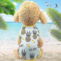 Gaiola de pássaro banhos de pássaros camiseta com estampa de frutas para animais de estimação cachorro cachorro gato saia de frutas fofa tamanho: l colete de abacaxi