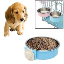 Gaiola de pássaros banhos de pássaros tigelas de aço inoxidável suspensibilidade estilo fixo tigelas destacáveis para animais de estimação tamanho: l azul