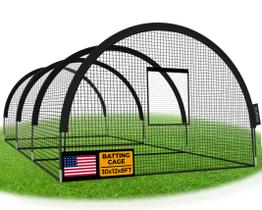 Gaiola de Rebatida de Beisebol ZivPlay 9x4x2,5m Rede Portátil Gaiola de Rebatida de Beisebol ZivPlay 9x4x2,5m Rede Portátil