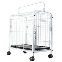 Gaiola De Transporte Para Pets Cor Branco E Preto Jel Plast Pet Au