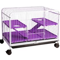 Gaiola Fauna Pet Luxo Roe Pequeno Branco Lilas Gaiola Fauna Pet Luxo Roe Pequeno Branco Lilas