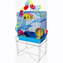 Gaiola Grande Hamster Labirinto Globo de Exercícios 3 Andares Com Suporte Resistente Gaiola Grande Hamster Labirinto Globo de Exercícios 3 Andares Com Suporte Resistente