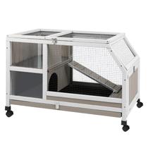 Gaiola Grande para Animais de Estimação PetsCosset para Uso Interno com Rampa e Rodízios Gaiola Grande para Animais de Estimação PetsCosset para Uso Interno com Rampa e Rodízios
