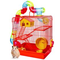 Gaiola Hamster 3 Andares Com Tubos Labirinto Casinha e Roda