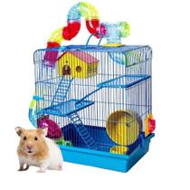 Gaiola Hamster 3 Andares Labirinto Com Tubos Luxo