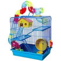 Gaiola Hamster Labirinto Tubo Super Luxo 3 Andares Completa Jel Plast Pet Roe Gaiola Hamster Labirinto Tubo Super Luxo 3 Andares Completa Jel Plast Pet Roe