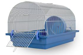 Gaiola Hamster N209 Peq. Zincada Prata Fundo Azul