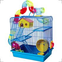 Gaiola Hamster Roedores 3 Andares Play Ground Tubos Completa - JEL PLAST
