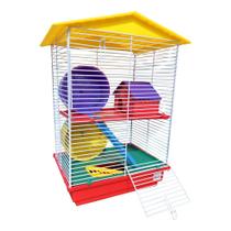 Gaiola Hamster Teto Plástico Completa 2 andares - Ornamental