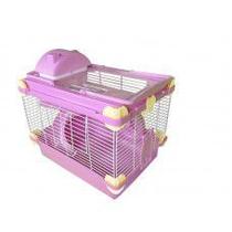 Gaiola Hamster Vip Acrílico Completa Rosa 24cm x 30cm x 24cm