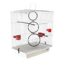 Gaiola Individual Para Aves Arco com Suporte Bandeja Removível e Acessórios