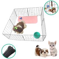 Gaiola Modular Móvel Pet 8 Telas Tela Aramada 30x40cm Coelho Gato Cachorro Porquinho Flexível