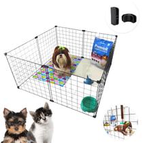 Gaiola Modular Pet 8 Telas 40x40cm Tela Aramada Coelho Gato Cachorro Porquinho Flexível Leve