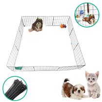 Gaiola Móvel 12 Telas Tela Aramada 30x40cm Coelho Gato Cachorro Modular Pet Leve Versátil Forte