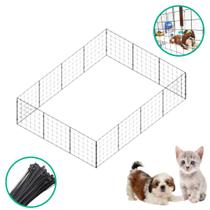 Gaiola Móvel 14 Telas Tela Aramada 60x60cm Pet Coelho Cachorro Gato Porquinho Reforçada Montagem Fácil