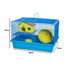 Gaiola p/ Hamster 2 Andares Teto Aramado Horizontal JelPlast