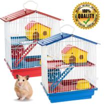 Gaiola P/ Hamster Gerbil 2 Andares Completa Econômica - Jel Plast